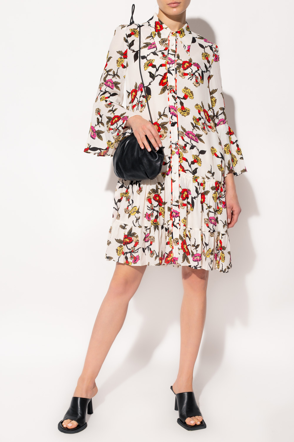 Dvf flutter sleeve dress best sale